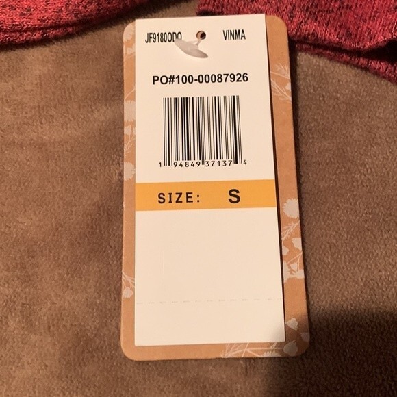 Mason & Belle Twist Front Long Sleeve Top Soft Mauve Speckled Size Small NWT - Picture 5 of 11